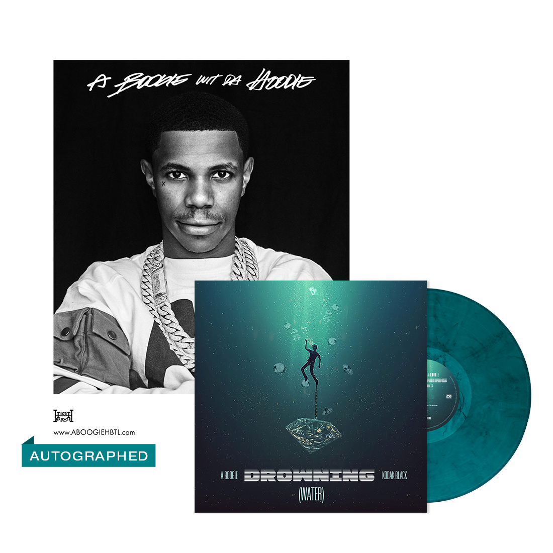 Drowning 12 Vinyl with Signed Art Card – A Boogie Wit Da Hoodie